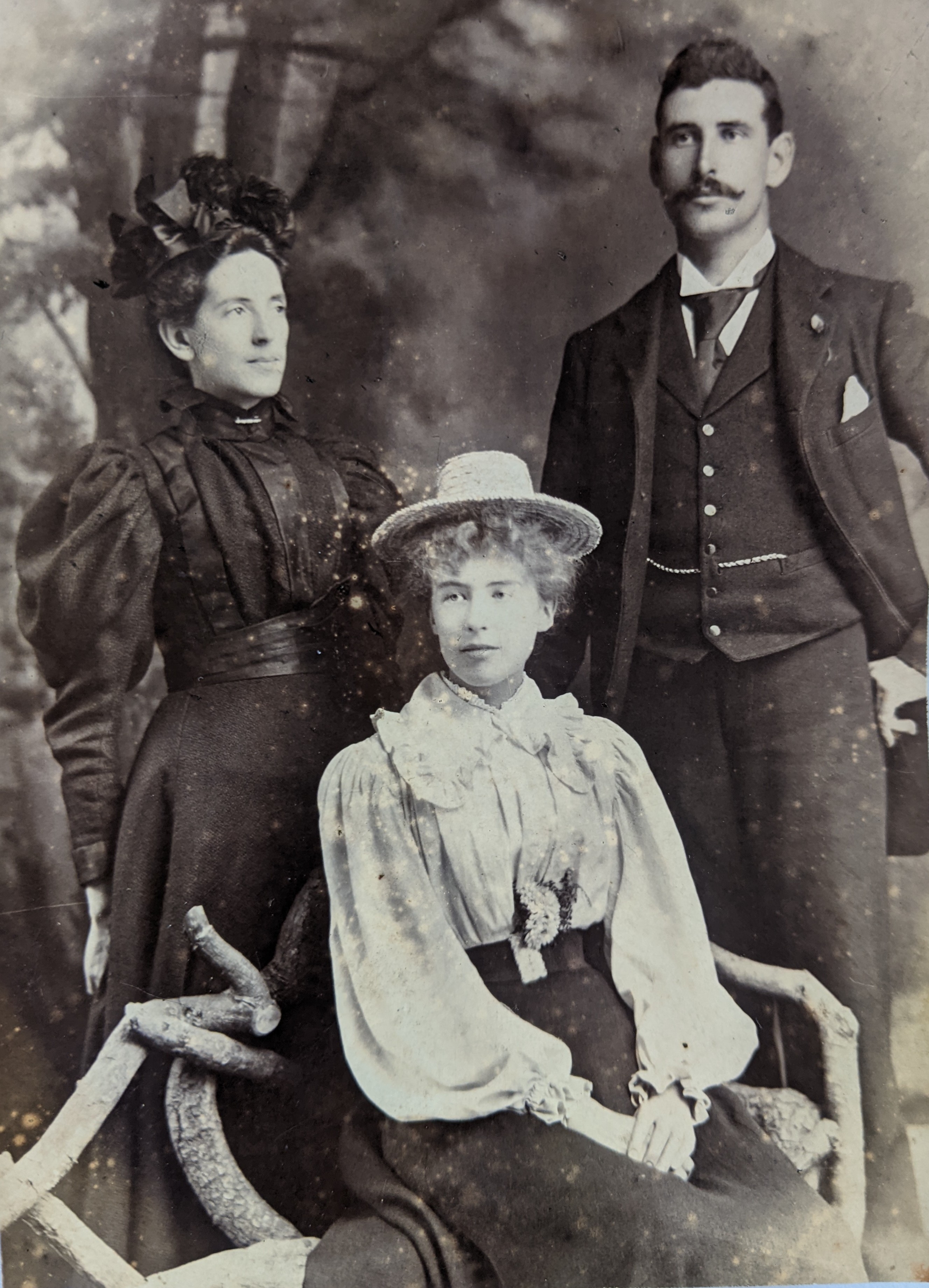 Albert Langford with his sisters
